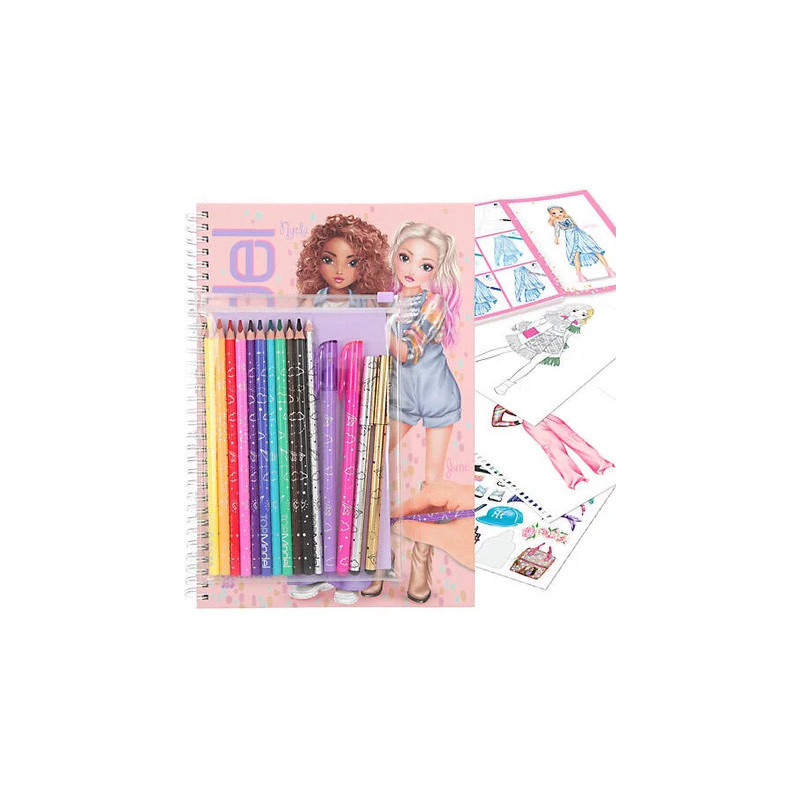 TOPMODEL ALBUM À COLORIER AVEC SET CRAYONS TOPMODEL ALBUM À COLORIER AVEC SET CRAYONS