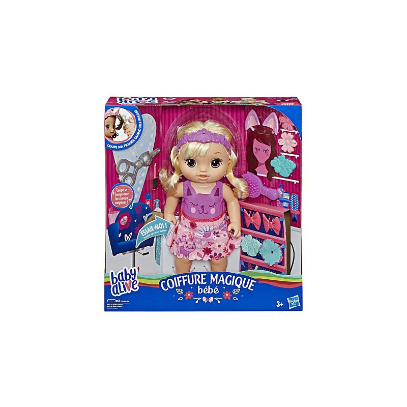 Baby Alive Coiffure magique   poupée cheveux blonds
