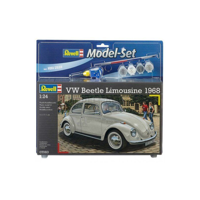 Revell Vw beetle limousine avec peinture et colle 1 24