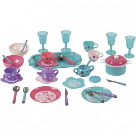 SERVICE DE TABLE BLEU 31 PIECES