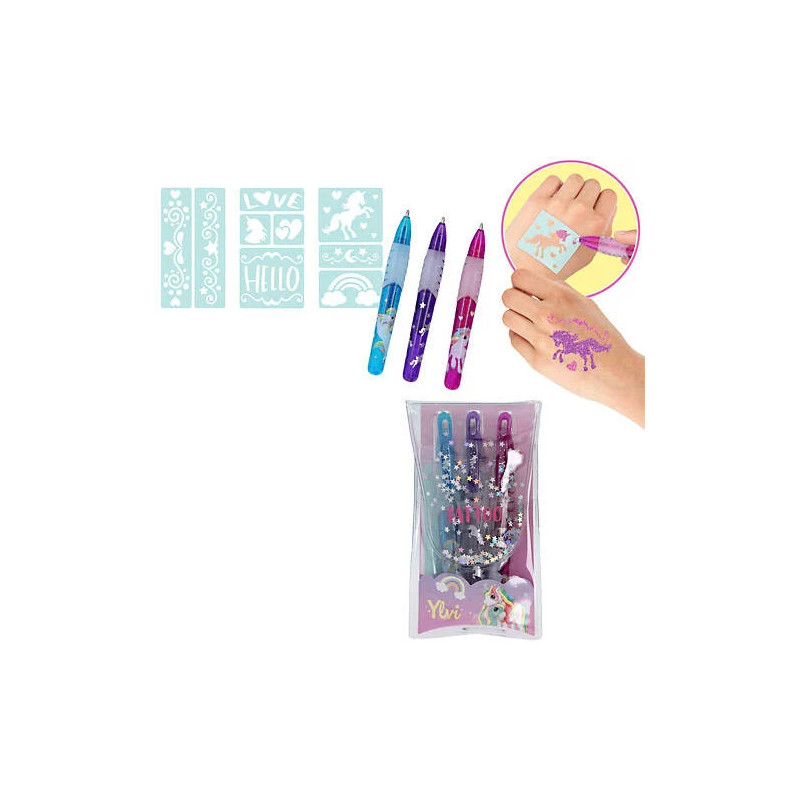 YLVI TATOUAGES STYLOS GEL PAILLETÉ