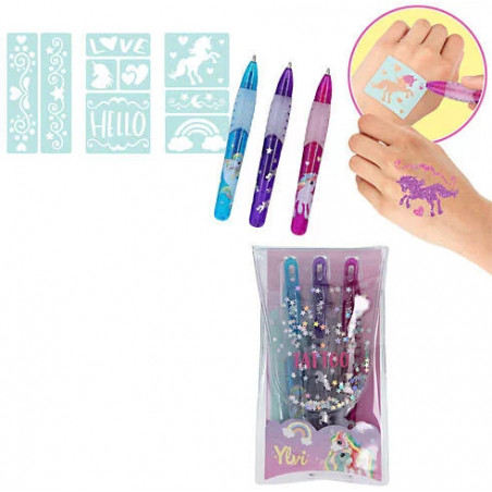 YLVI TATOUAGES STYLOS GEL PAILLETÉ