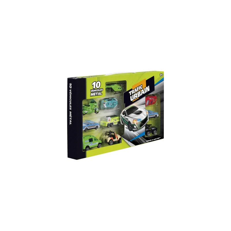 Pack 10 vehicules métal