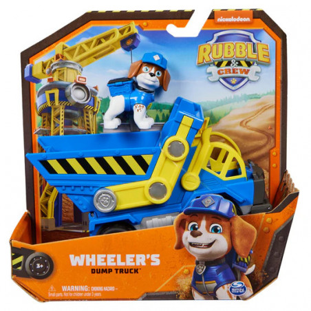Paw Patrol Rubble & Crew Wheeler's Dump Truck Vehicle & Figure