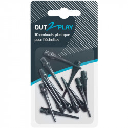 10 EMBOUTS PLASTIQUE FLECHETTE OUT2PLAY