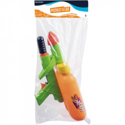 PISTOLET 34CM 1 JET DOUBLE RESERVOIRE ASSORTIMENT