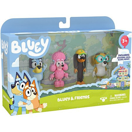 LES AMIS DE BLUEY (X 4 FIGURIN