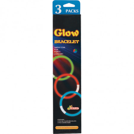 3 BRACELETS PHOSPHORESCENT
