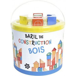 BARIL CONSTRUCTION BOIS 60 PIECES