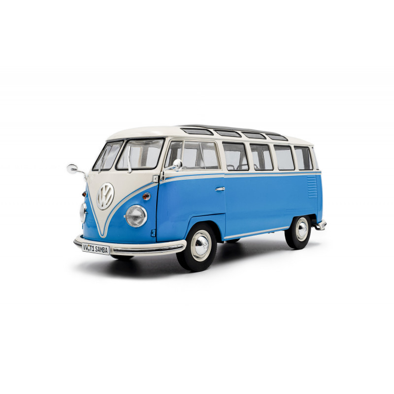 Solido 1 18 Vw T1 Samba Bus 1962 bleu