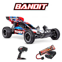 Traxxas Bandit 4x2 Rtr Usb avec accus rouge