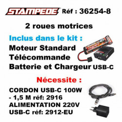 Traxxas Stampede 4x2 Rtr Usb avec accus vert