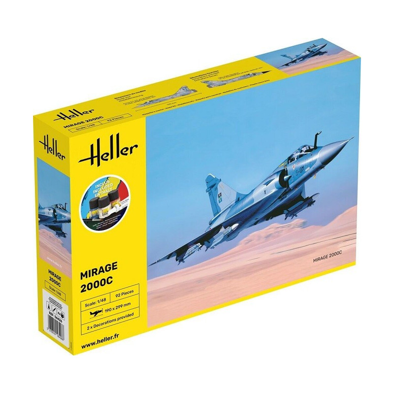 Heller Mirage 2000c 1 48 avec colle et peintures