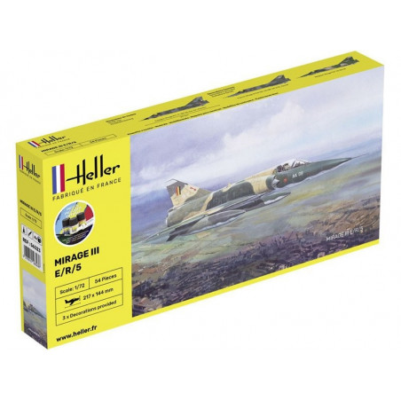 Starter kit Heller Mirage IIIE E R 5 1 72