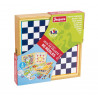 COFFRET DE JEUX CLASSIQUES - 80 REGLES - PIONS BOIS