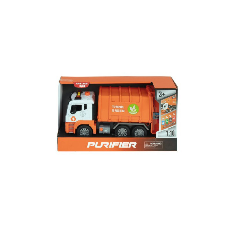 Camion poubelle sons et lumières 30 cm