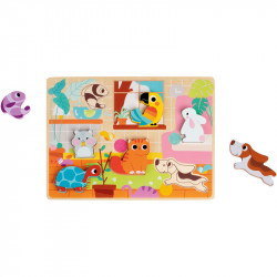 Puzzle bois ass 30x20 cm