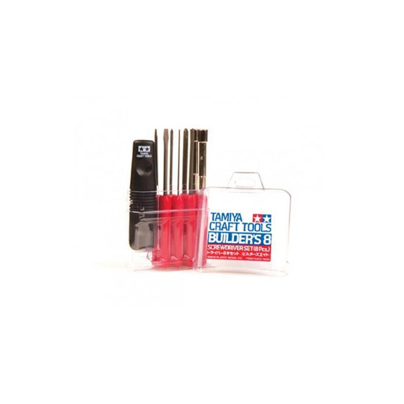 Tamiya Craft Tools - Screwdriver Set (8 Pcs.) Builder's 8