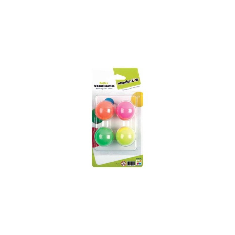 4 BALLES REBONDISSANTES 38MM