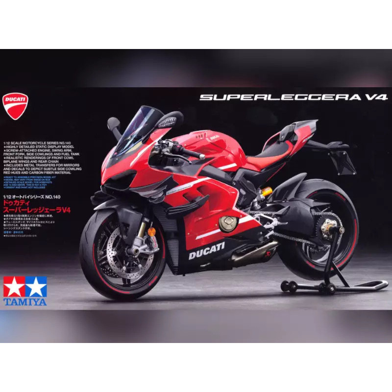 Tamiya Moto Ducatu SuperLeggera V4 Racing Kit 1 12