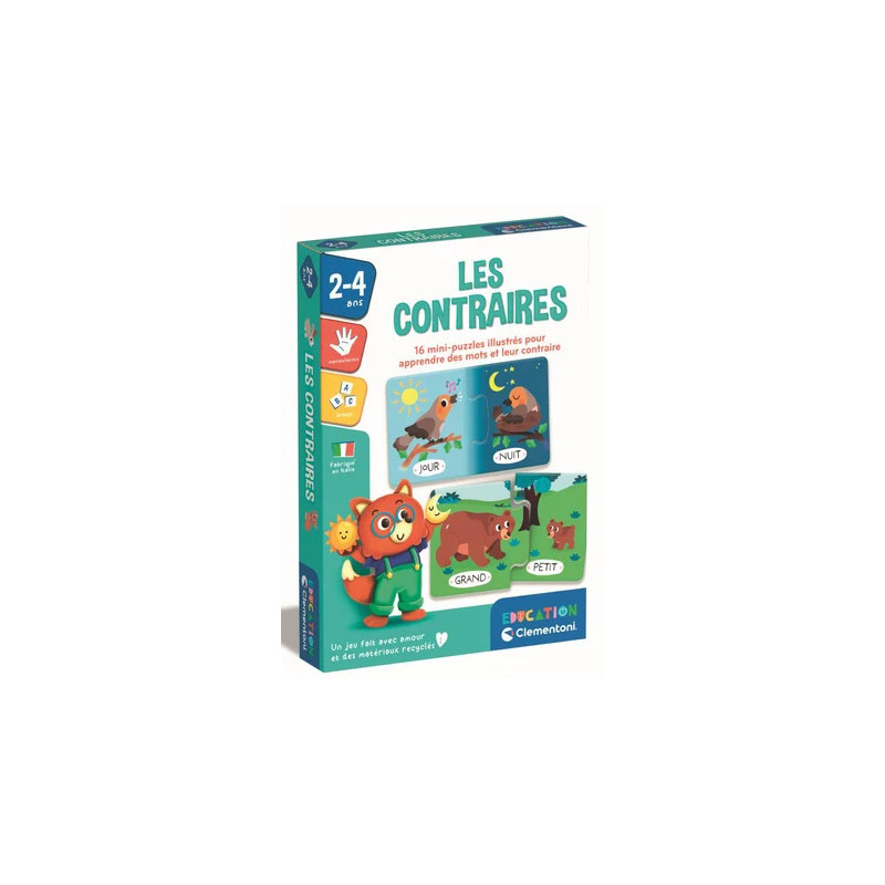 mini puzzle clementoni 16 les contraires