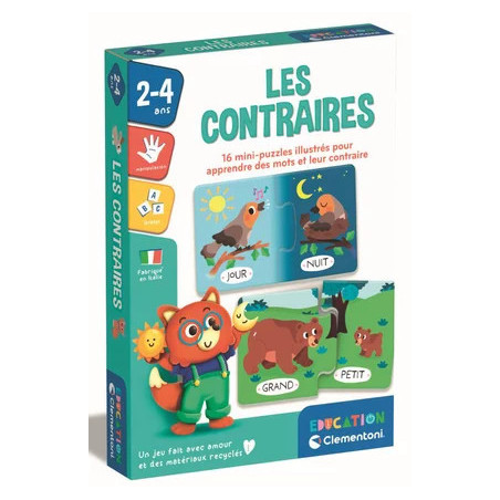 mini puzzle clementoni 16 les contraires