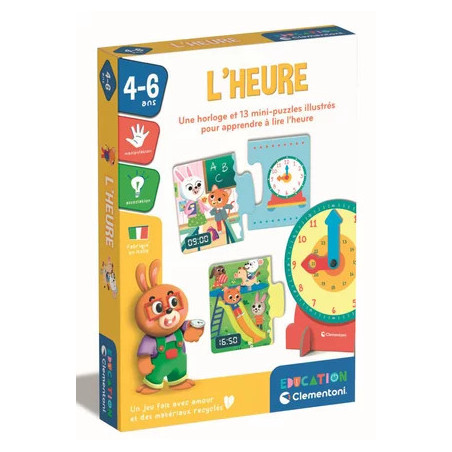 mini puzzle clementoni 13 l'heure