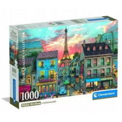 PUZZLE COMPACT 10039983 Clementoni 1000 PIECES - STREETS OF PARIS