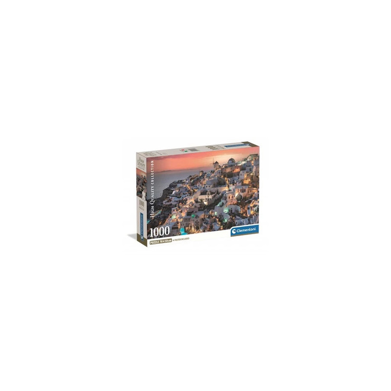 CLEMENTONI SHADES OF SANTORINI - PUZZLE COMPACT 1000 PIECES
