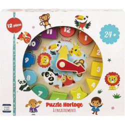 PUZZLE FORME HORLOGE BOIS