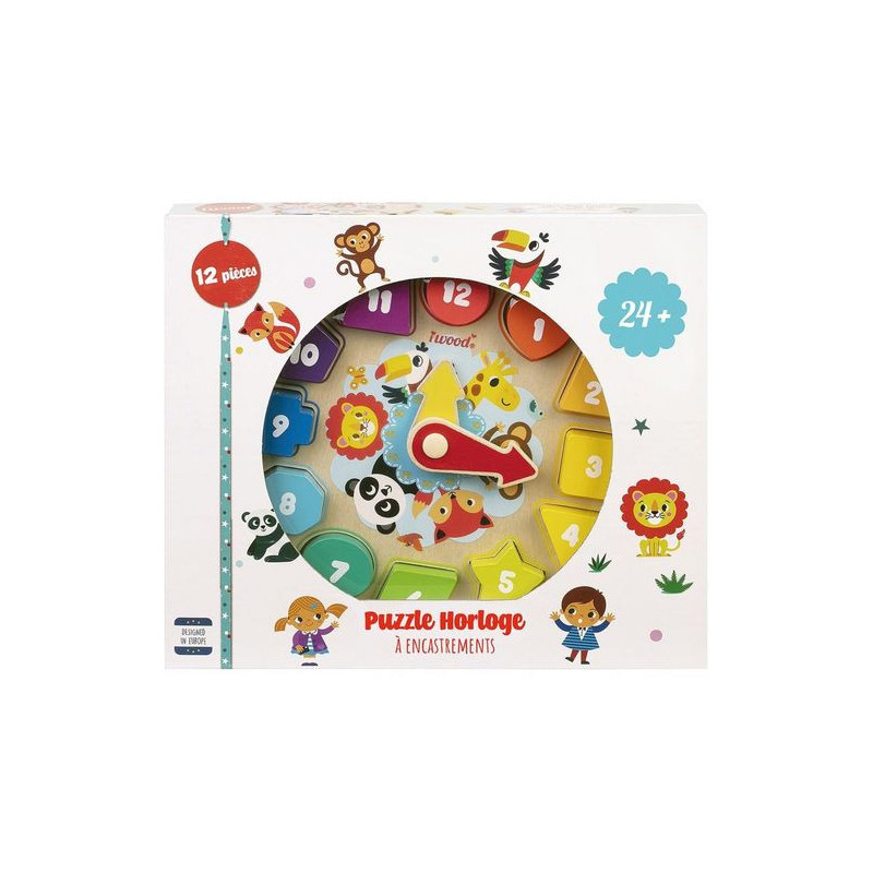 PUZZLE FORME HORLOGE BOIS