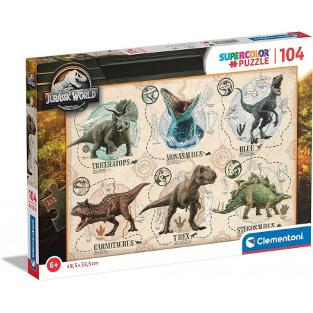 Puzzle Clementoni 104 Pieces Dinosaures