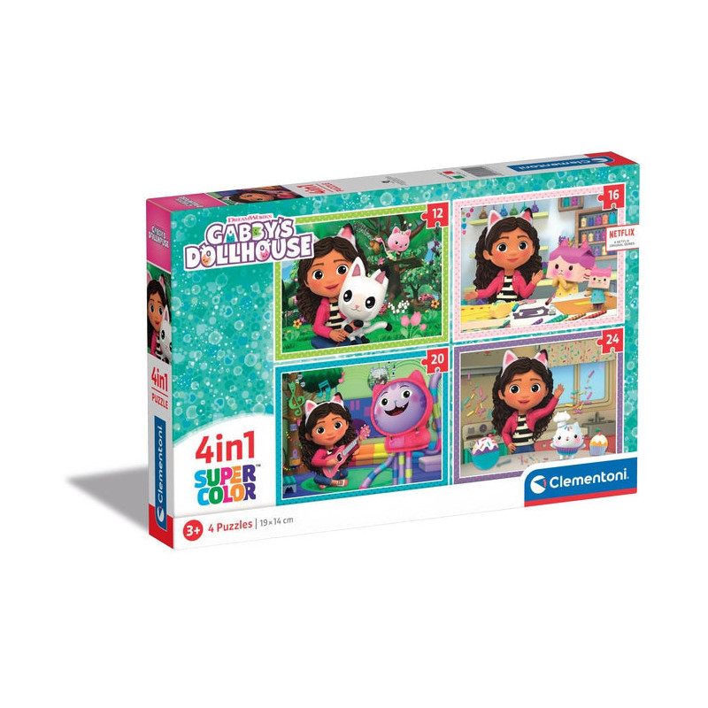 puzzle clementoni 4in1 gabby dollhouss