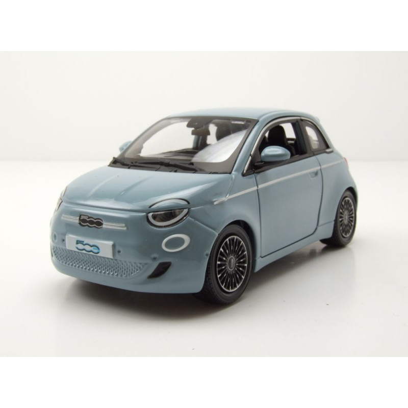 Burago 1:24 Fiat 500E bleu
