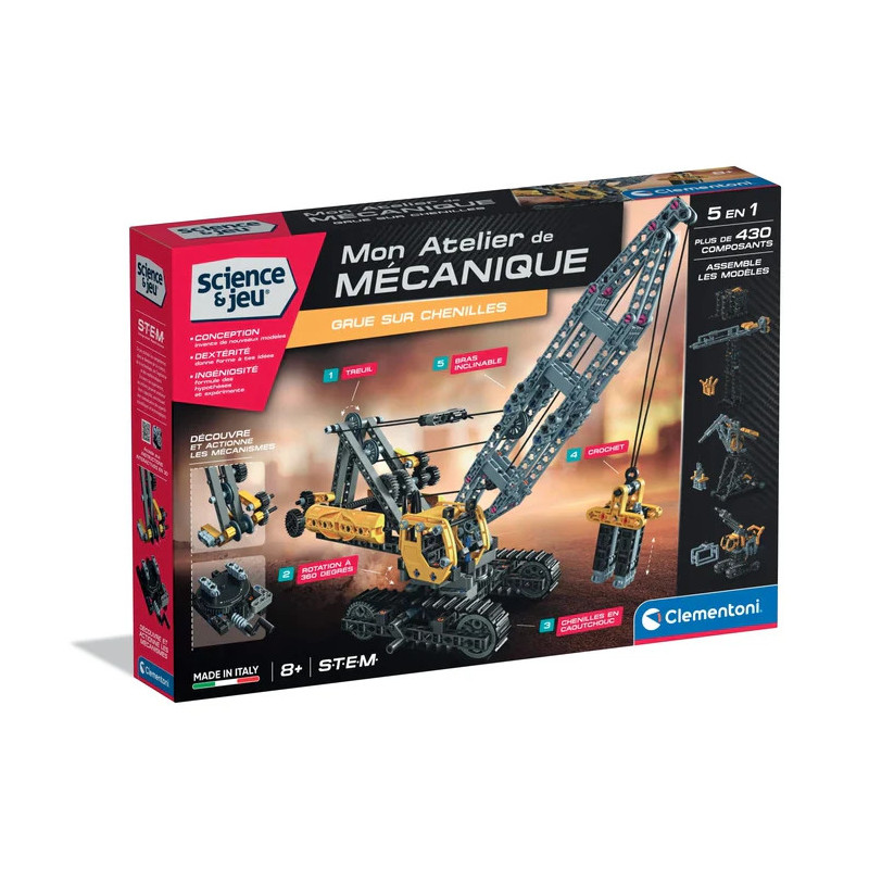 Science et jeu Grue sur chenilles