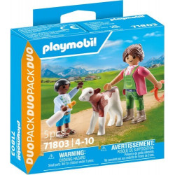 Playmobil Fermiere et vache