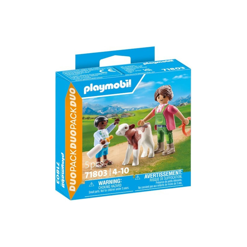Playmobil Fermiere et vache