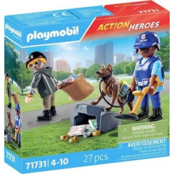 Playmobil policier chien + voleur