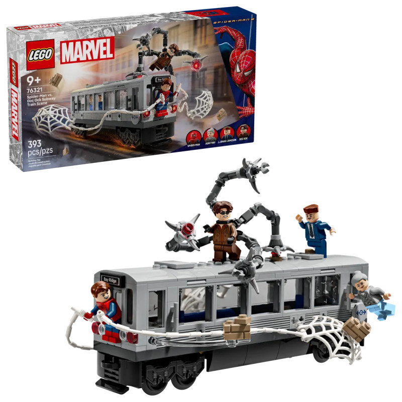 Lego 76321 La scène du train de Spider-Man et Docteur Octopus