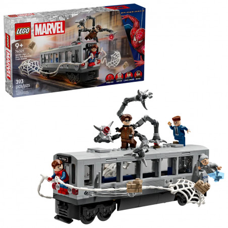 Lego 76321 La scène du train de Spider-Man et Docteur Octopus