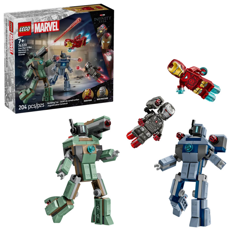 Lego 76320 Iron Man et War Machine contre les drones de Hammer