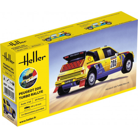 Starter kit Heller 1 43 Peugeot 205 Turbo 16 Dakar