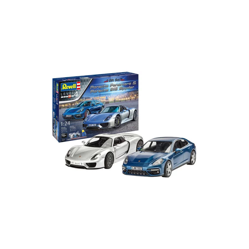 Revell Model Set 1 24 Porsche coffret cadeau Panamera et 918 Spyder