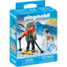 Playmobil Garcon en raquette + saint Bernard