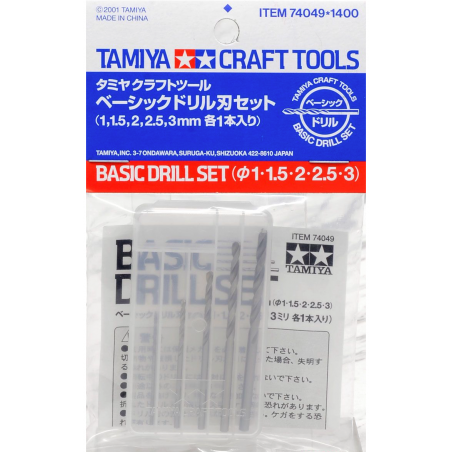 Set foret tamiya 1 à 3 mm