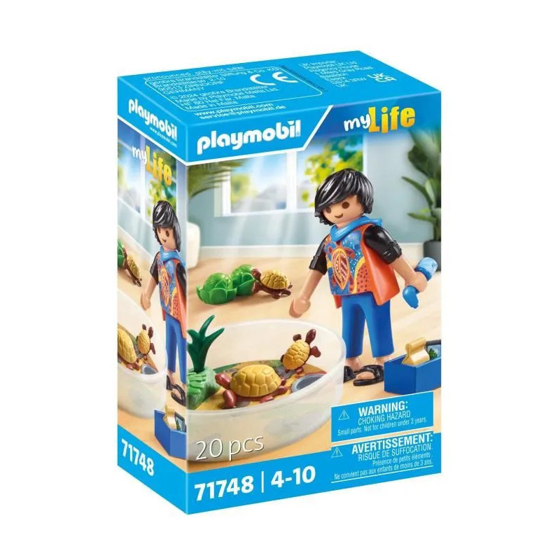 Playmobil Famille tortue et etrrarium