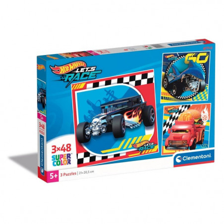 Puzzle Clementoni 3x48 HotWheels