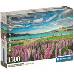 Clementoni Puzzle 1500 pieces Lupins at Lake Tekapo