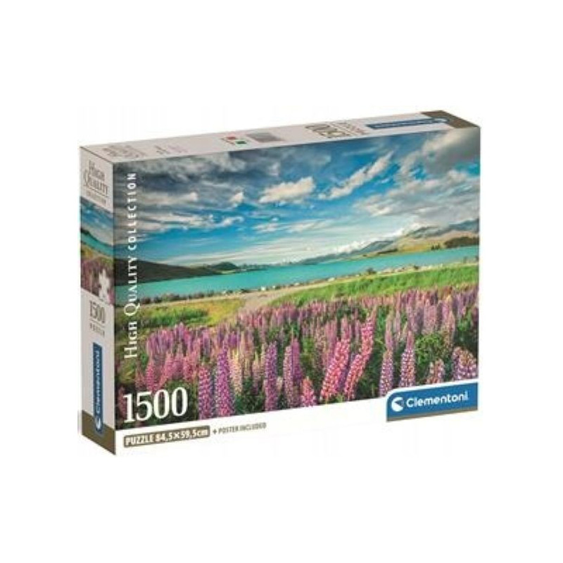 Clementoni Puzzle 1500 pieces Lupins at Lake Tekapo