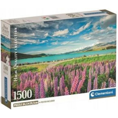 Clementoni Puzzle 1500 pieces Lupins at Lake Tekapo